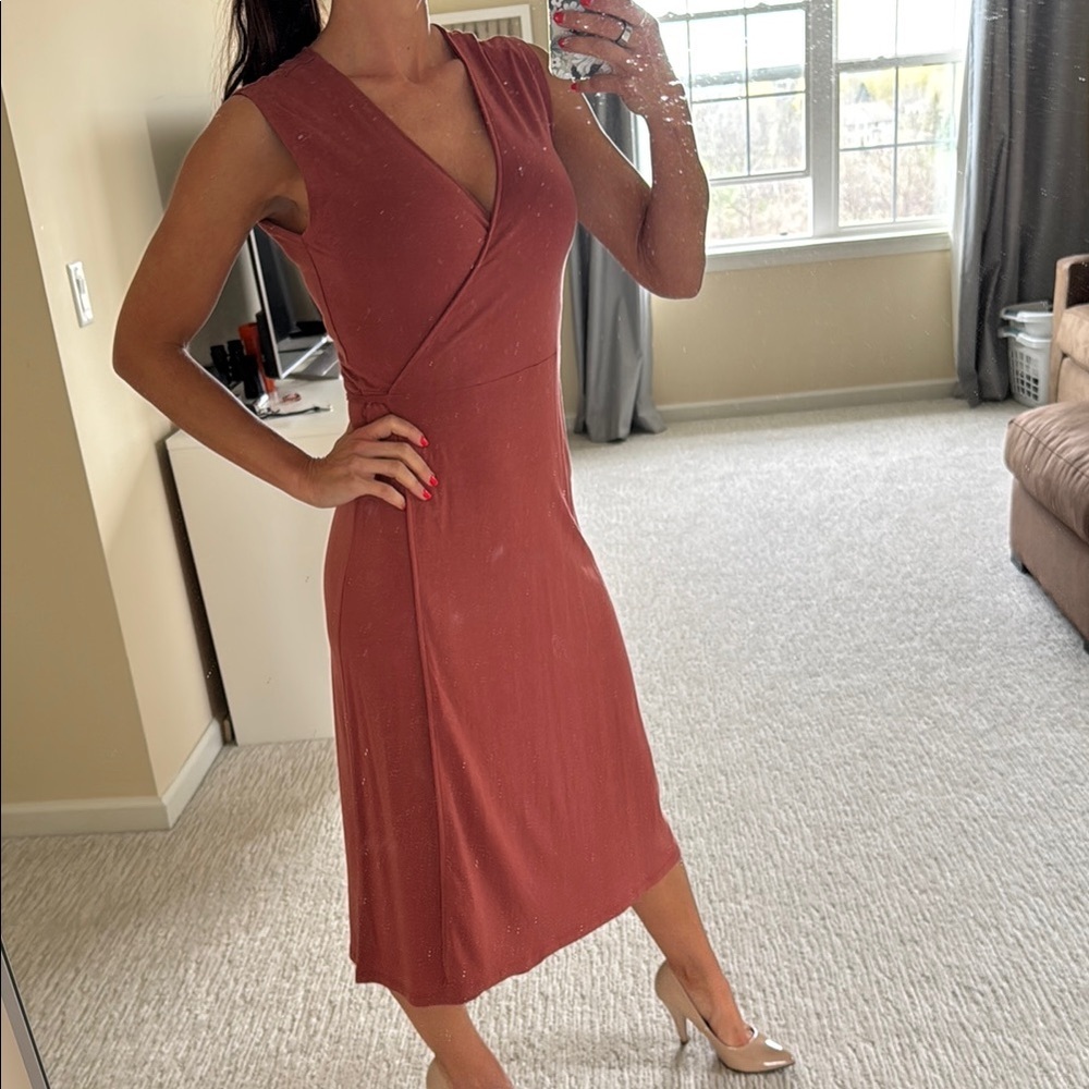 Lou & Grey Rust Sleeveless Dress